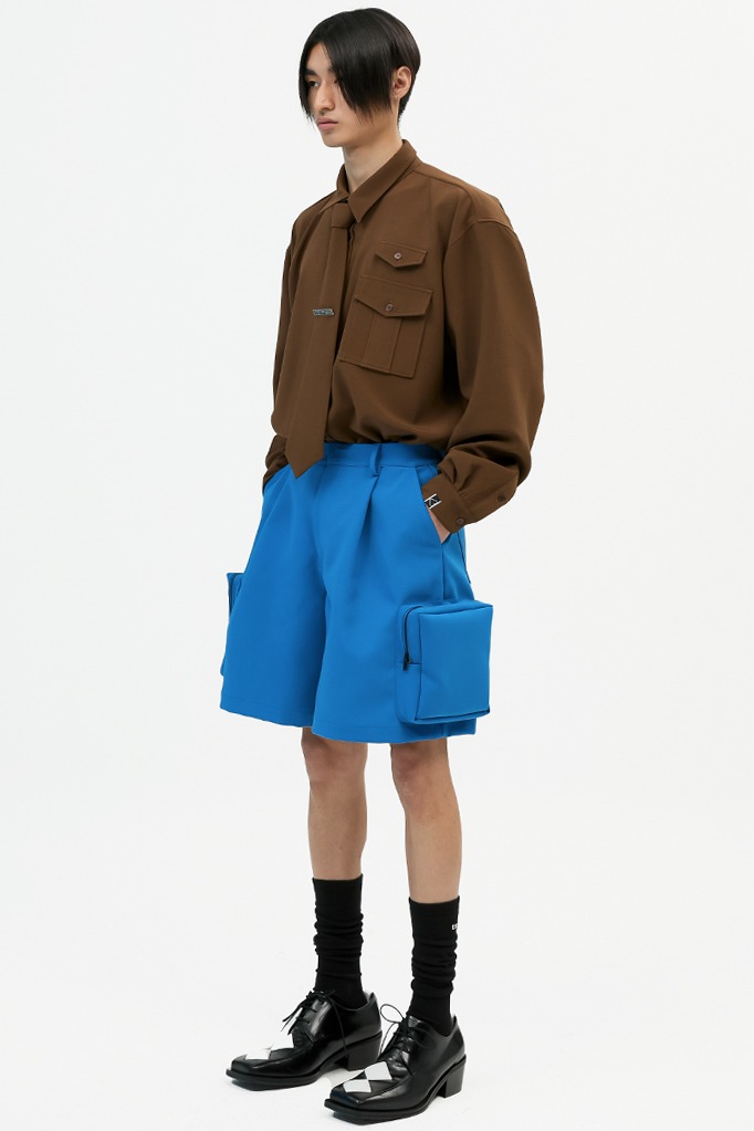 multi pocket shorts(blue)