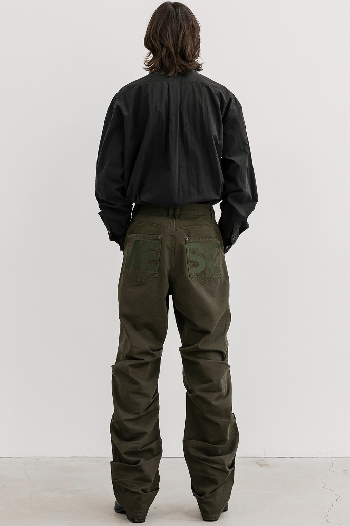 MESC wrinkled pants(khaki)